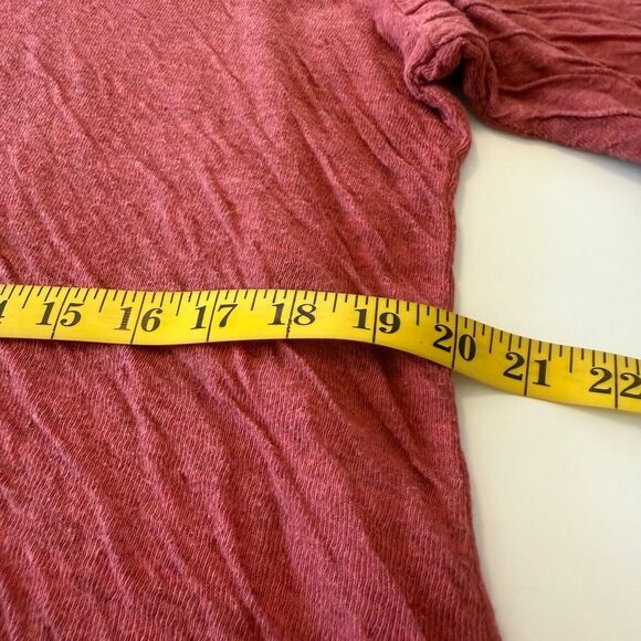 Cut Loose Pumpkin Double Knit Textured Three Quarter Sleeve Top Sz L Casual - Picture 5 of 10